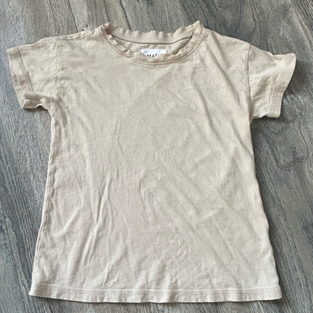 Mate Mini Organic Cotton Classic Tee neutral bone size 6 7